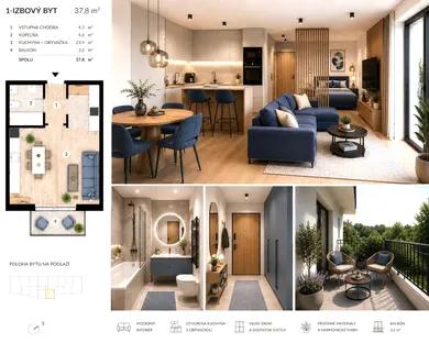 Byty na predaj 1-izbový, Dvorníky · €92 860