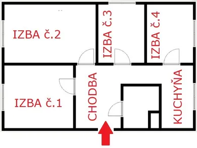 Na predaj 4-izbový byt, 73 m², Krupina