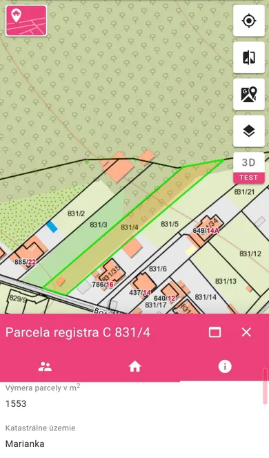 Na predaj pozemok, Marianka, Borinská