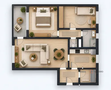 Na predaj 3-izbový byt, 65 m², Bratislava-Podunajské Biskupice