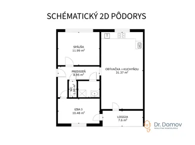 Na predaj 3-izbový byt, 77 m², Bratislava-Lamač, Studenohorská