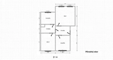 Na predaj 2-izbový byt, 72 m², Snina, Komenského