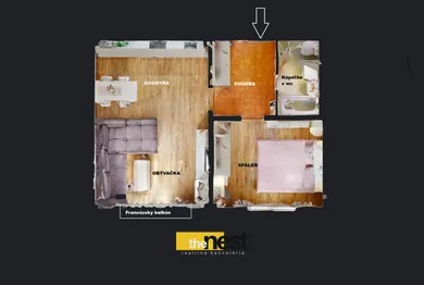 Na predaj 2-izbový byt, 47 m², Sliač, Gorkého
