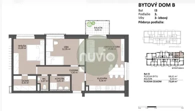 Na prenájom byt v Martin · €850 · Novostavba