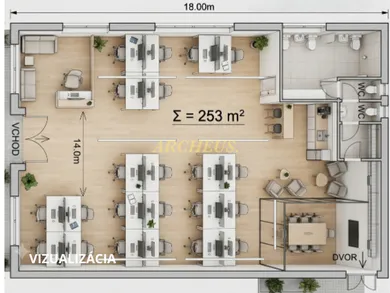 Na prenájom komerčné, 253 m², Košice-Staré Mesto, Jakobyho