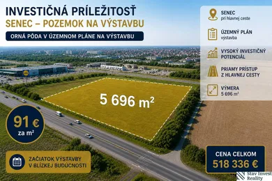 Pozemky na predaj, Senec · €518 336