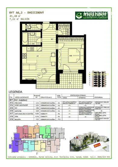 Na prenájom byt v Sereď · €600 · Novostavba