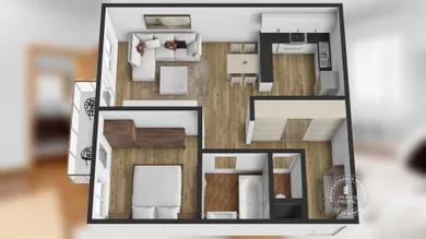 Na prenájom 2-izbový byt, 57 m², Bratislava-Ružinov, Hraničná