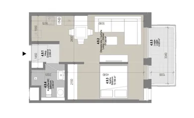 Apartments for sale, 2-room in Bratislava-Petržalka · €179,949