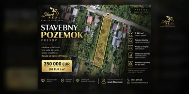 Działki na sprzedaż, Prešov · €344 900
