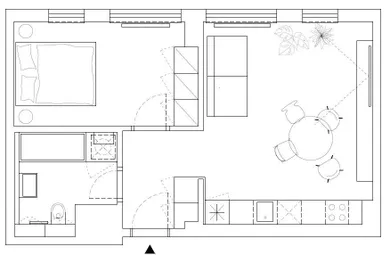 Na prenájom 2-izbový byt, 43 m², Bratislava-Staré Mesto, Vysoká