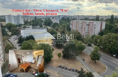 Mieszkania na sprzedaż, 3-pokojowe, Nitra · €170 000
