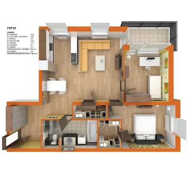 Na predaj 3-izbový byt, 79 m², Dunajská Streda, Nová Ves