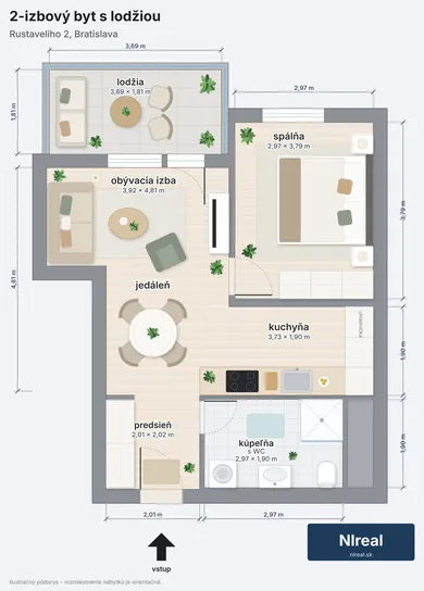 Byty na predaj 2-izbový, Bratislava-Rača · €214 900