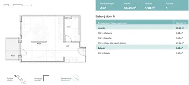 Na predaj 1-izbový byt, 42 m², Trnava