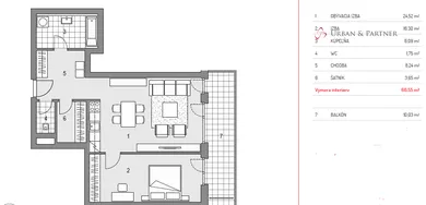Na prenájom 2-izbový byt, 70 m², Bratislava-Ružinov, Jarabinková