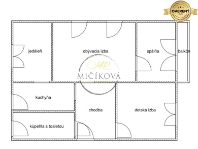 Na predaj 4-izbový byt, 65 m², Piešťany, A. Hlinku