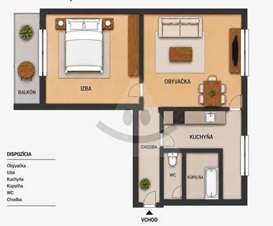 Na predaj 2-izbový byt, 65 m², Závadka nad Hronom