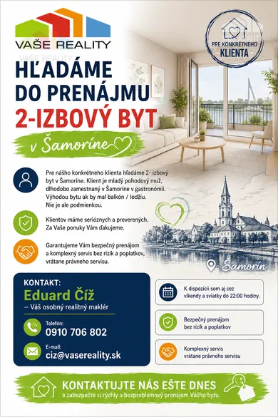 Mieszkania na wynajem, 2-pokojowe, Šamorín · €1