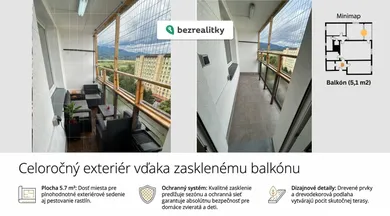 Na predaj 4-izbový byt, 85 m², Martin