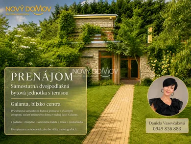 Byty na prenájom 2-izbový, Galanta · €800
