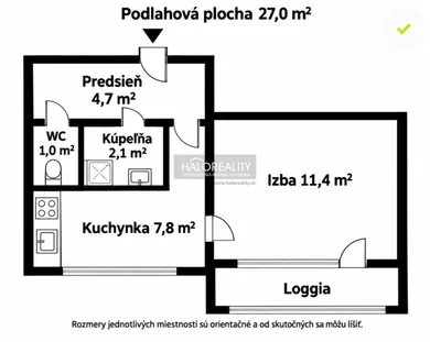 Na predaj 1-izbový byt, 28 m², Košice-Západ, Ľudová