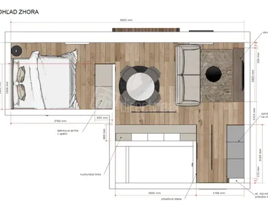 Na prenájom 2-izbový byt, 37 m², Bratislava-Nové Mesto, Račianska