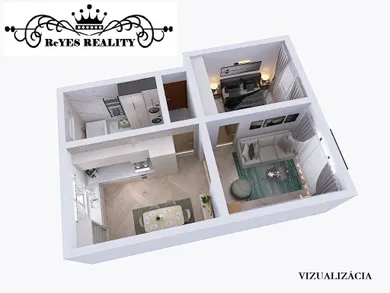 Na predaj 2-izbový byt, 54 m², Košice-Juh, Rastislavova