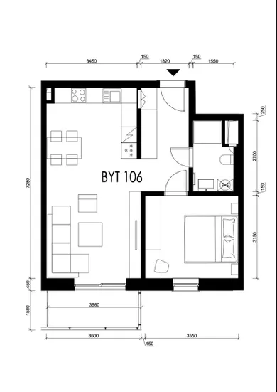 Na predaj 2-izbový byt, 57 m², Žilina, Hôrecká cesta
