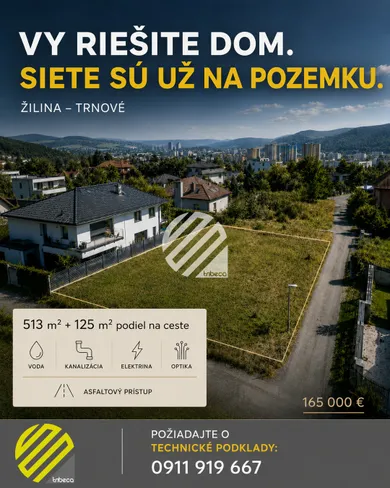 Участки на продажу, Žilina · €165 000