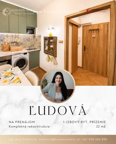 Mieszkania na wynajem, 1-pokojowe, Košice-Západ · €650