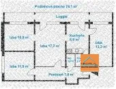 Na predaj 4-izbový byt, 78 m², Bratislava-Dúbravka, Bagarova