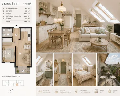 Byty na predaj 2-izbový, Dvorníky · €119 000