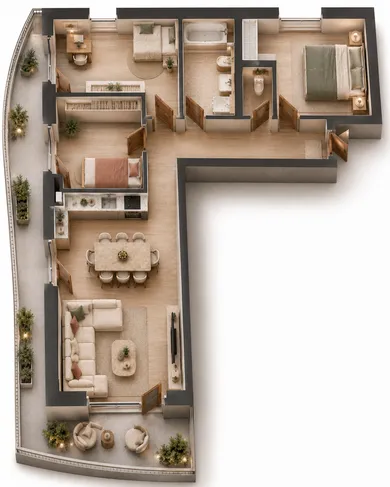 Na predaj 4-izbový byt, 91 m², Bratislava-Rača, Pri Šajbách