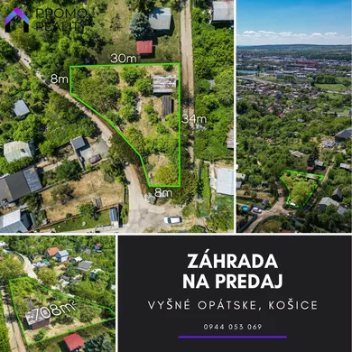 Na predaj pozemok, 708 m², Košice-Vyšné Opátske