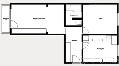 Na prenájom 2-izbový byt, 66 m², Bratislava-Nové Mesto