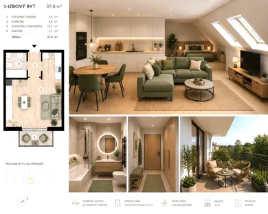 Byty na predaj 1-izbový, Dvorníky · €92 000