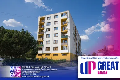 Byty na predaj 3-izbový, Nové Mesto nad Váhom · €155 000