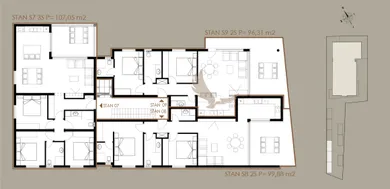 Na predaj 3-izbový byt, 83 m²
