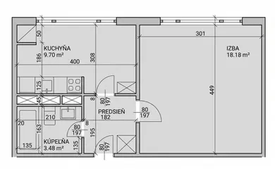 Byty na predaj 1-izbový, Bratislava-Petržalka · €199 000