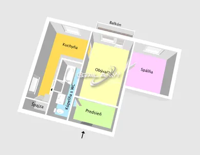 Na predaj 2-izbový byt, 63 m², Fiľakovo, Sládkovičova