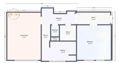 Na predaj 2-izbový byt, 51 m², Bratislava-Podunajské Biskupice