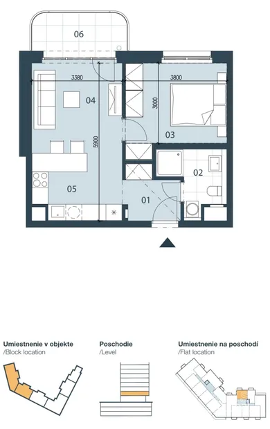 Na prenájom byt v Bratislava-Ružinov · €1 200 · Novostavba