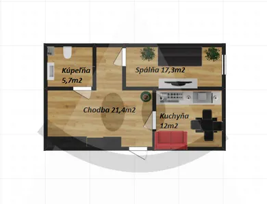 Na prenájom byt v Martin · €480 · Dokončené