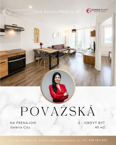 Mieszkania na wynajem, 2-pokojowe, Košice-Západ · €800