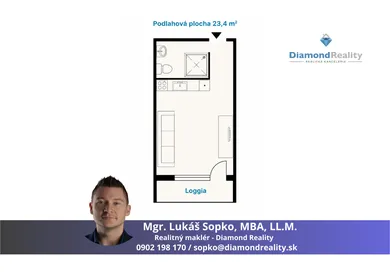 Eladó lakások, 1-szobás, Košice-Dargovských hrdinov · €116 000
