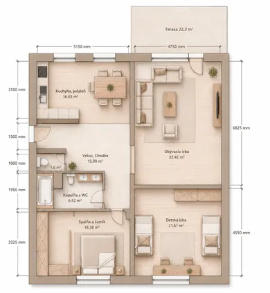 Mieszkania na sprzedaż, 3-pokojowe, Trnava · €139 000