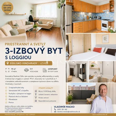 Byty na predaj 3-izbový, Levice · €99 900