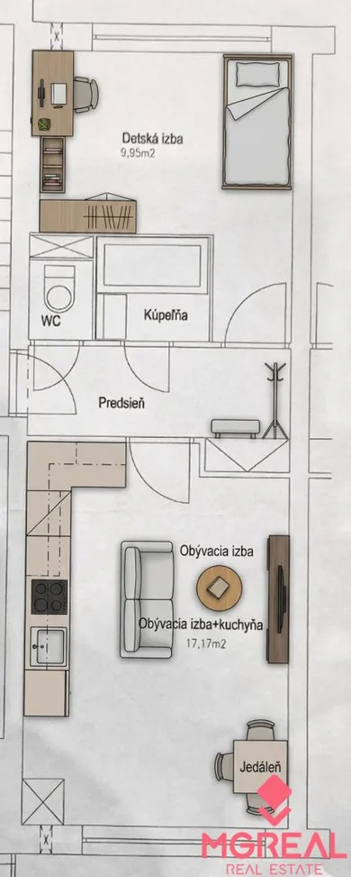 Mieszkania na sprzedaż, 1-pokojowe, Topoľčany · €93 000
