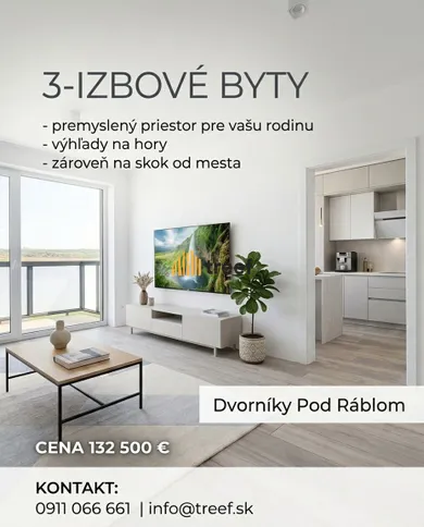 Byty na predaj 3-izbový, Sereď · €132 500